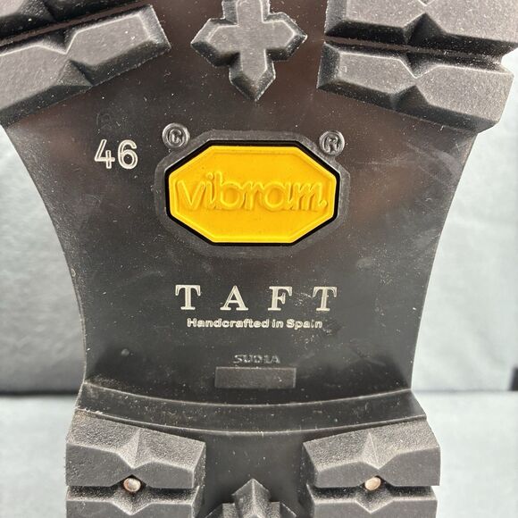 TAFT Croc Embossed Leather Hiker Boots Men US 12 EU 46 Vibram Spain The Viking main image 8